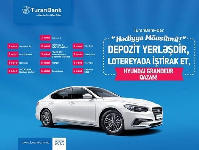 Əmanətdə hədiyyəli təklif - Avtomobil, səyahət paketi, qızıl...