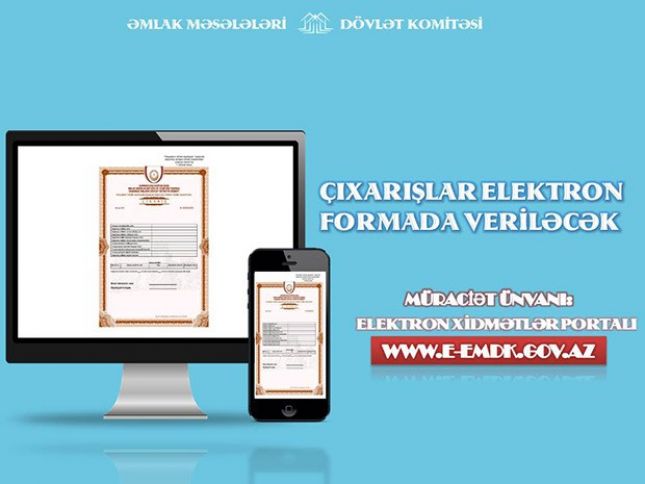 Çıxarışlar yalnız elektron qaydada veriləcək