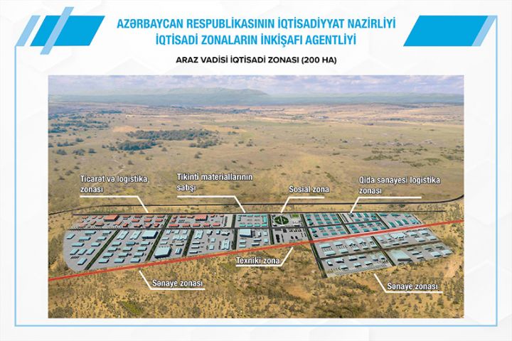 Araz Vadisi  İqtisadi Zonası Sənaye Parkında konteynerlərin quraşdırılmasına başlanılır