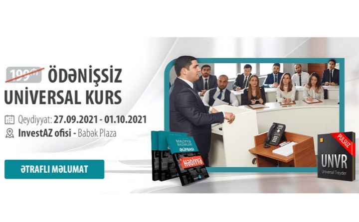 İnvestAZ  şirkəti 199 manatlıq kursu ödənişsiz etdi