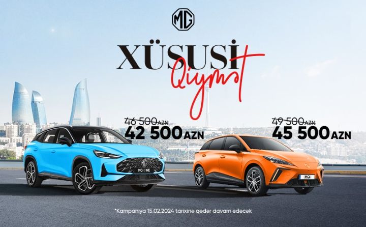 MG MOTORS AZERBAIJAN-dan MG markasının 100 illiyi ilə əlaqədar XÜSUSİ QİYMƏTLƏR!