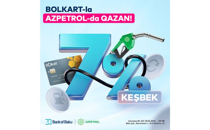 “Bolkart”la “Azpetrol”da 7% KEŞBEK var