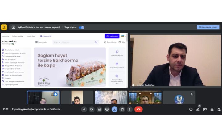 Azərbaycan məhsullarının Kaliforniyaya ixracı imkanları müzakirə edilib