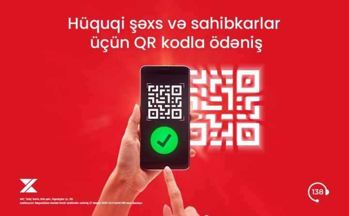 Xalq Bankdan hüquqi şəxs və sahibkarlar üçün QR kodla ödəniş qəbulu