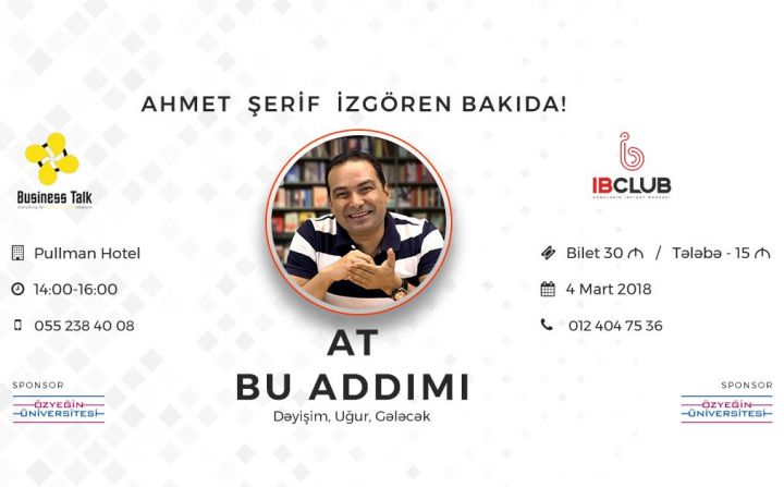 Türkiyənin məhşur iş adamının spikerliyi ilə Bakıda seminar keçiriləcək