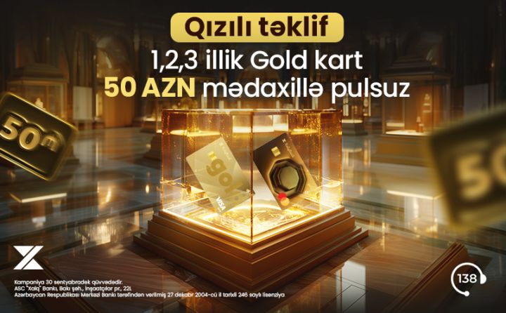 Xalq Bankda onlayn Gold kart sifarişlərinə endirim