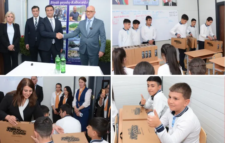 AzTech şirkəti Kəlbəcər məktəbinə 73 noutbuk hədiyyə etdi