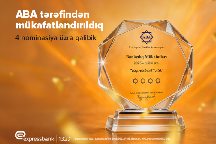 Expressbank 4 nominasiya üzrə mükafatlandırılıb