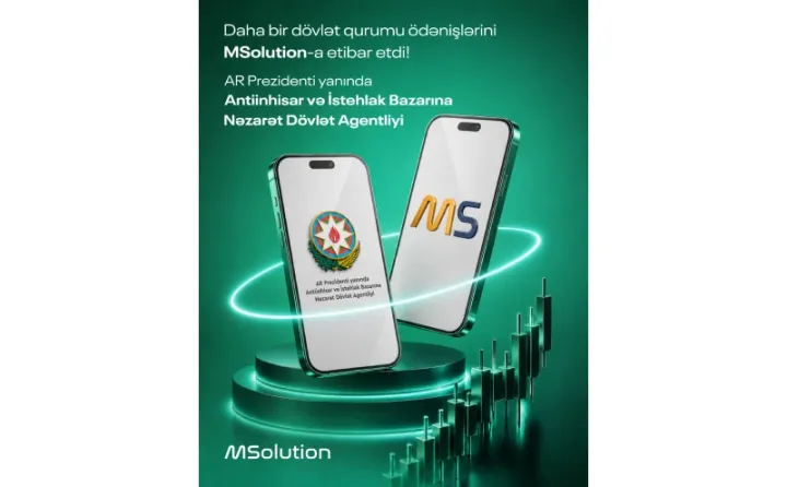 Daha bir dövlət qurumunun göstərdiyi xidmətlərə görə ödənişlərin qəbulu "MSolution" şirkəti vasitəsilə həyata keçiriləcək ®