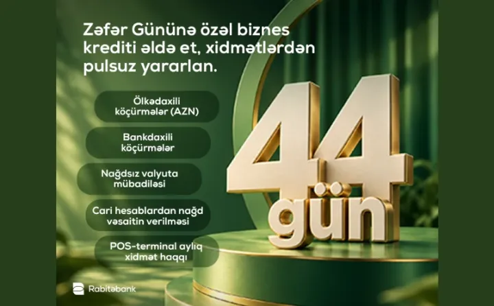 Bank biznes krediti götürənləri 12 aylıq xidmət haqlarından azad edir ®