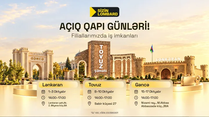 Sizin Lombard “Açıq qapı günləri” keçirəcək