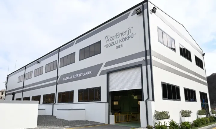 İlham Əliyev “Qozlukörpü” Su Elektrik Stansiyasının açılışında iştirak edib